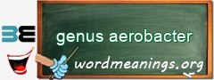 WordMeaning blackboard for genus aerobacter